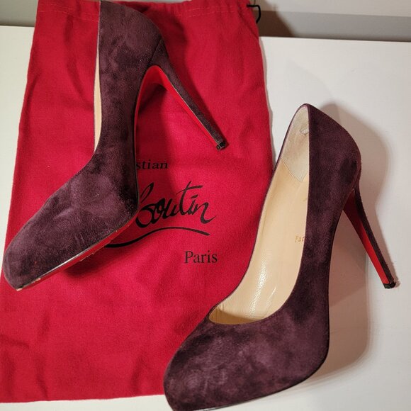 Christian Louboutin purple suede pumps size 40 used from the realreal - Picture 15 of 17